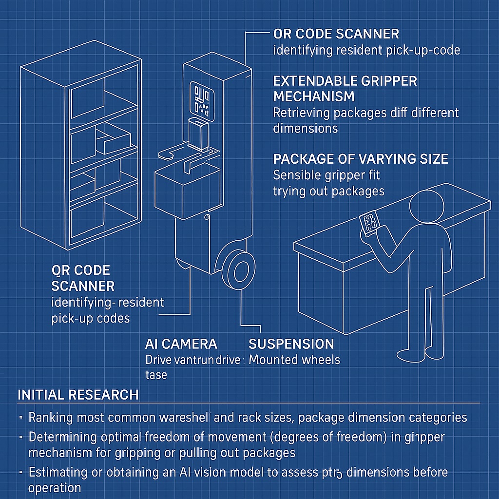 社區智慧包裹配送系統示意圖
